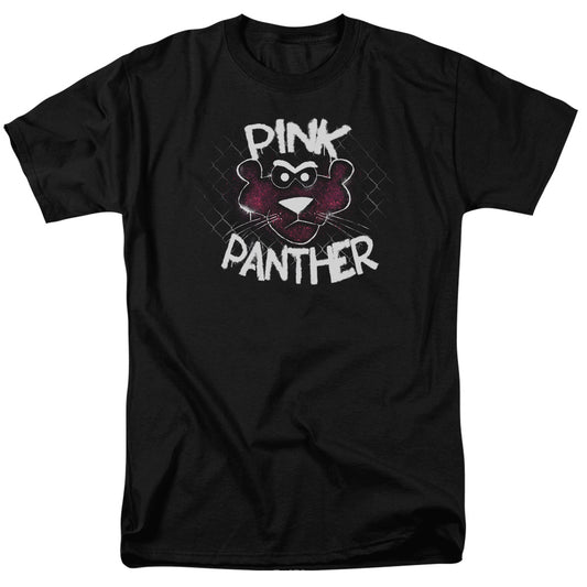Mgm - Pink Panther/spray Panther - Short Sleeve Adult 18/1 - Black T-shirt