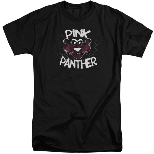 Pink Panther - Spray Panther - Short Sleeve Adult Tall - Black T-shirt