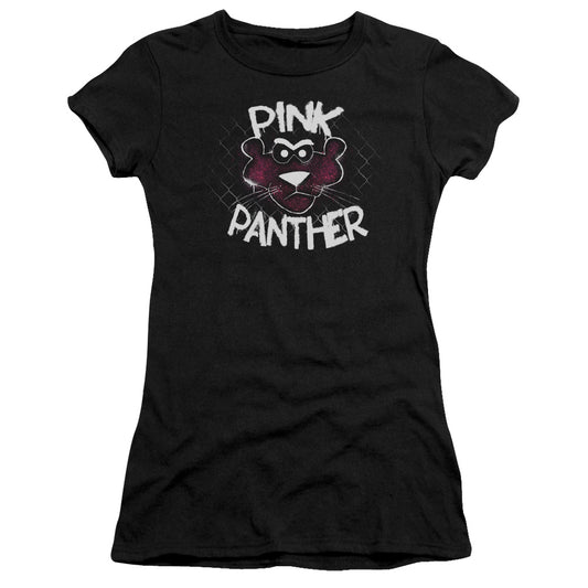 Pink Panther - Spray Panther - Short Sleeve Junior Sheer - Black T-shirt