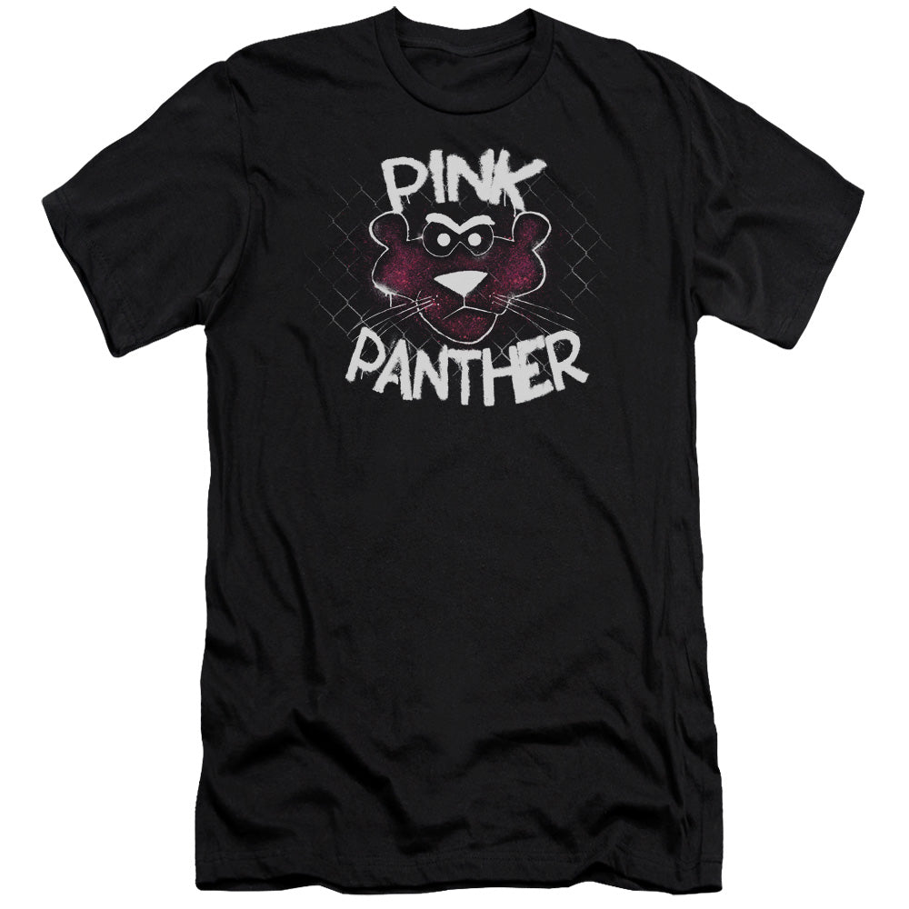 Pink Panther - Spray Panther - Short Sleeve Adult 30/1 - Black T-shirt