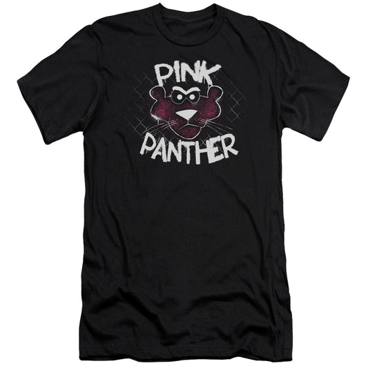 Pink Panther - Spray Panther - Short Sleeve Adult 30/1 - Black T-shirt