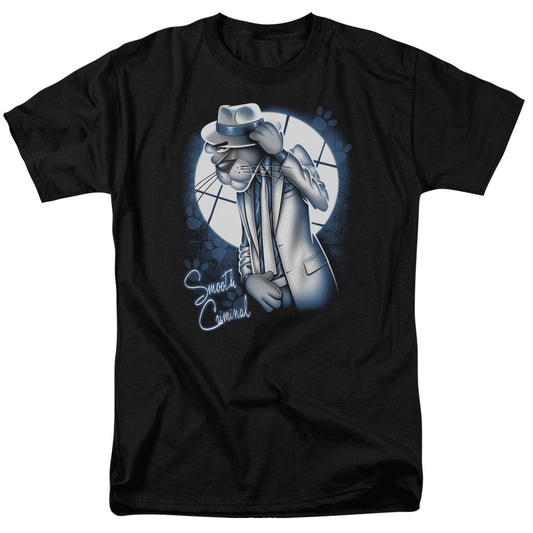 Pink Panther - Smooth Criminal - Short Sleeve Adult 18/1 - Black T-shirt