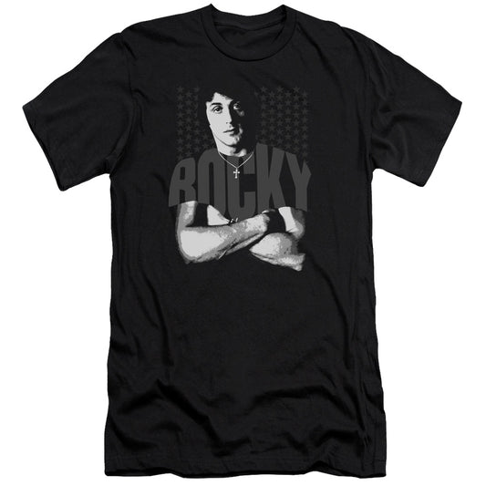 Rocky - Shirt-premuim Canvas Adult Slim Fit 30/1 - Black