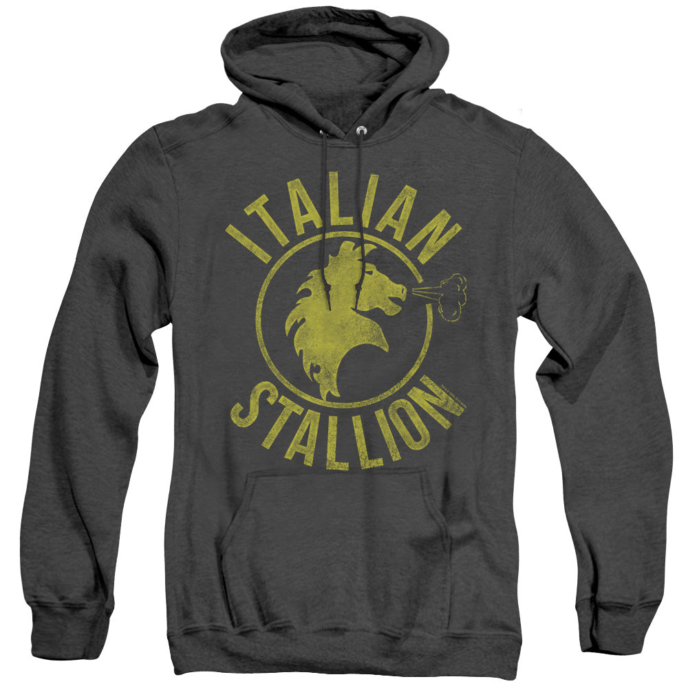 Rocky - Italian Stallion Horse - Adult Heather Hoodie - Black