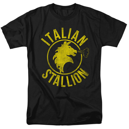 Rocky - Italian Stallion Horse - Short Sleeve Adult 18/1 - Black T-shirt