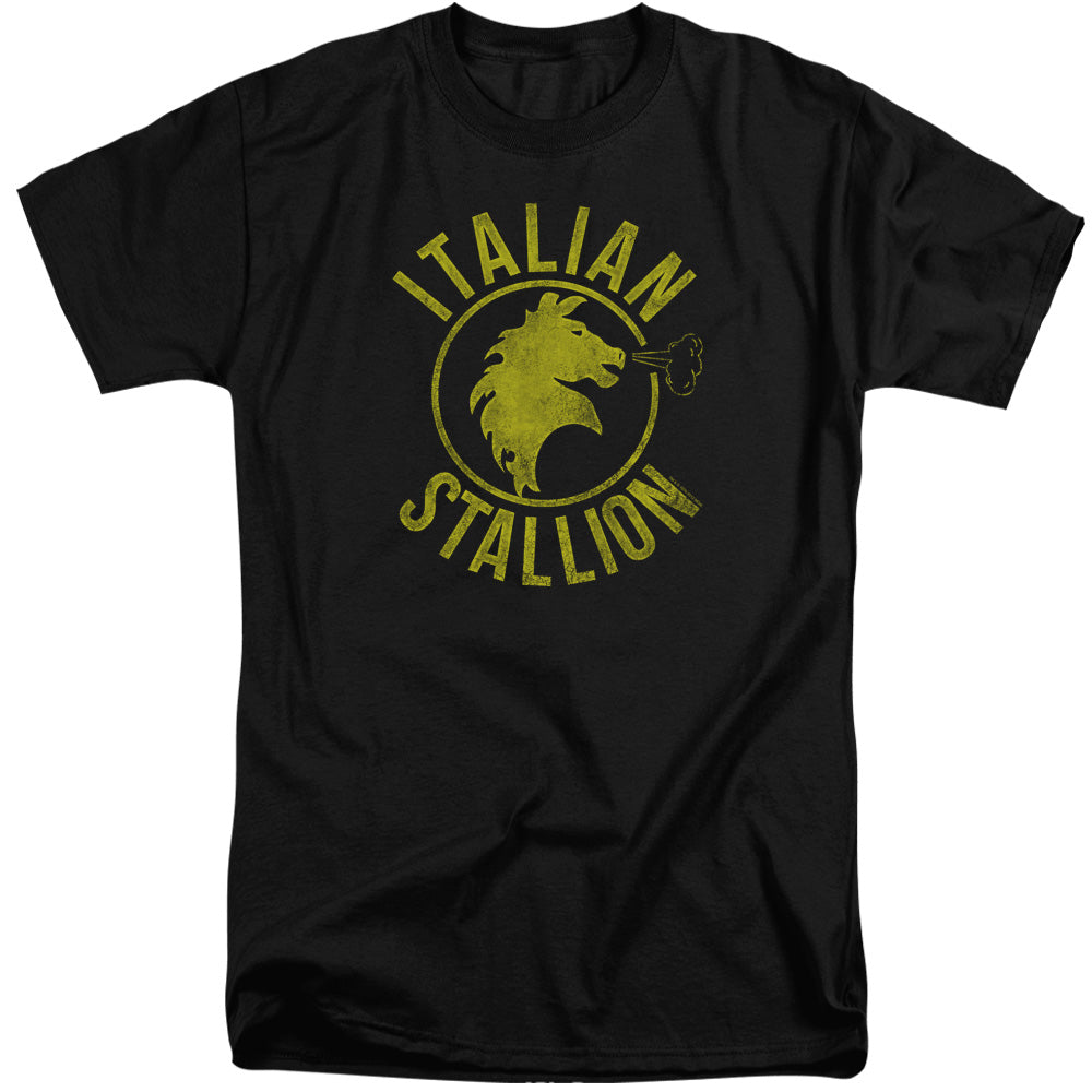 Rocky - Italian Stallion Horse - Short Sleeve Adult Tall - Black T-shirt