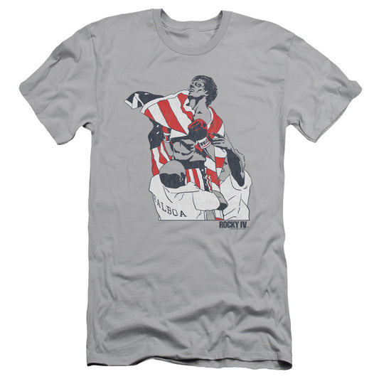 Rocky - Graphic Flag - Short Sleeve Adult 30/1 - Silver T-shirt