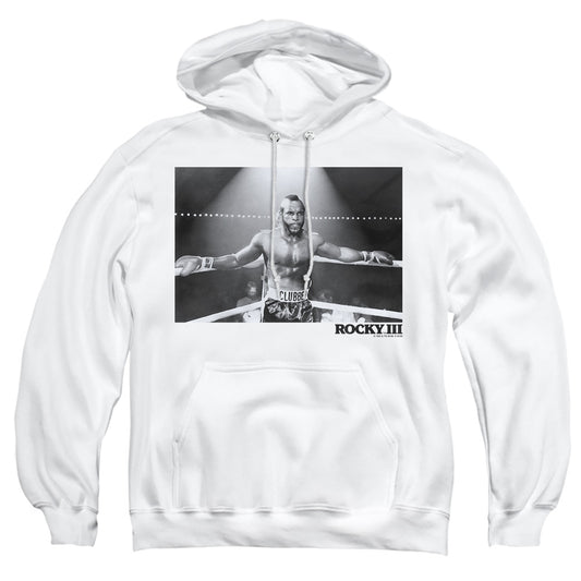 Rocky Iii - Clubber Square - Adult Pull-over Hoodie - White