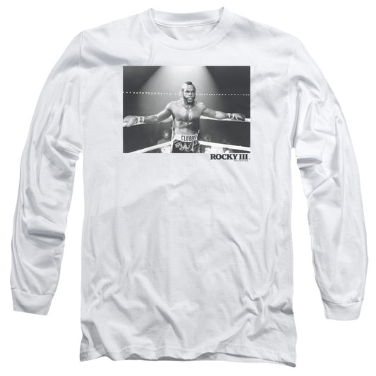 Rocky Iii - Clubber Square - Long Sleeve Adult 18/1 - White T-shirt