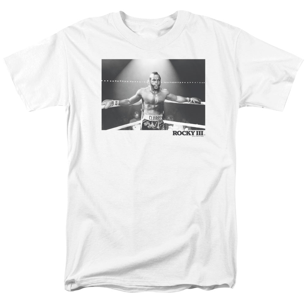 Rocky Iii - Clubber Square - Short Sleeve Adult 18/1 - White T-shirt