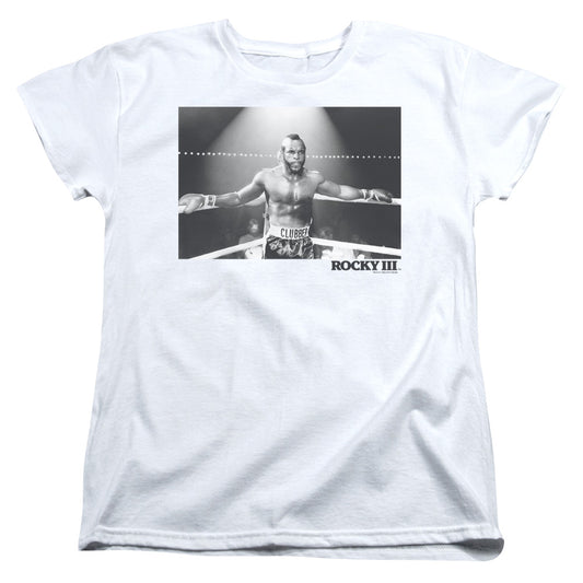 Rocky Iii - Clubber Square - Short Sleeve Womens Tee - White T-shirt