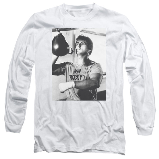 Rocky - Square - Long Sleeve Adult 18/1 - White T-shirt