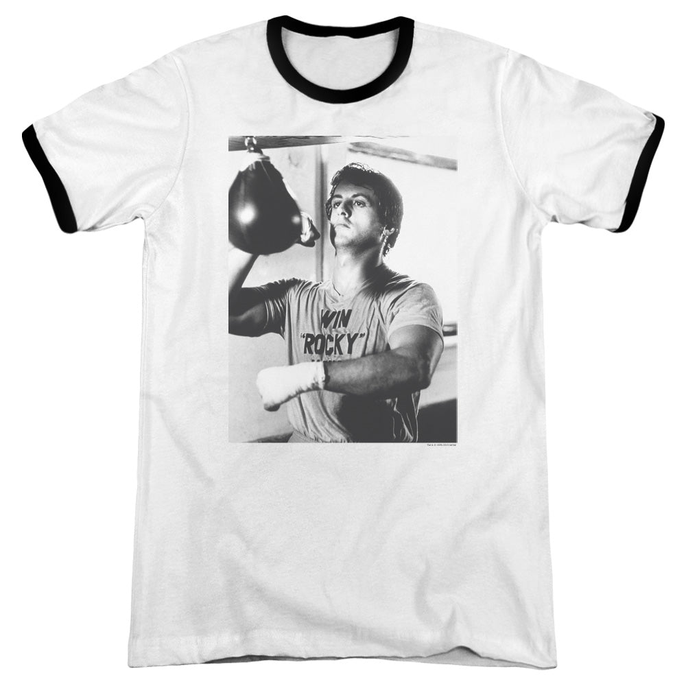 Rocky - Square - Adult Ringer - White/black