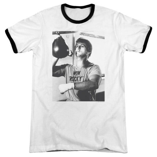 Rocky - Square - Adult Ringer - White/black