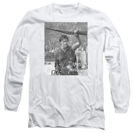 Army Of Darkness - Boom - Long Sleeve Adult 18/1 - White T-shirt