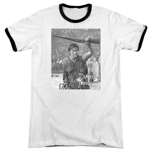 Army Of Darkness - Boom - Adult Ringer - White/black
