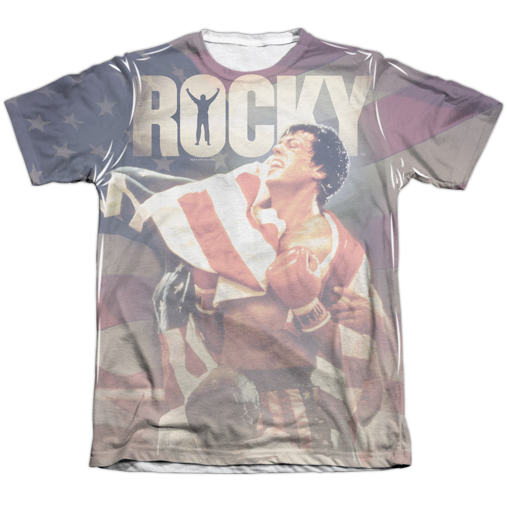Rocky - American Dreams - Adult Poly/cotton Short Sleeve Tee - White T-shirt