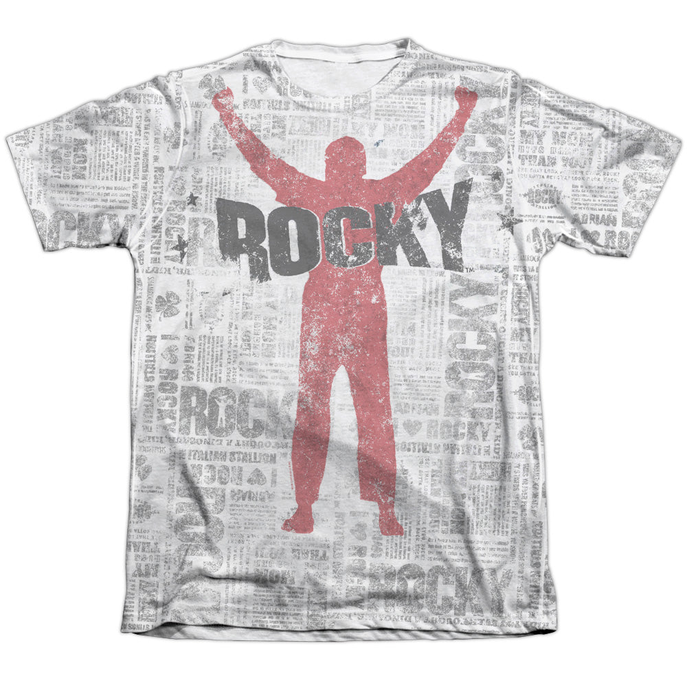 Rocky - News Press - Adult Poly/cotton Short Sleeve Tee - White T-shirt