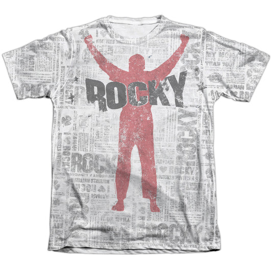 Rocky - News Press - Adult Poly/cotton Short Sleeve Tee - White T-shirt