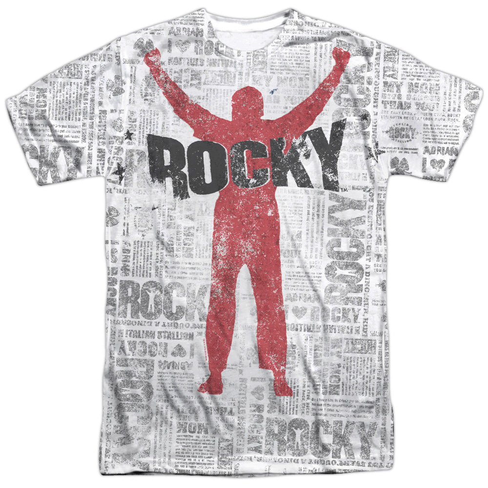 Rocky - News Press - Short Sleeve Adult Poly Crew - White T-shirt