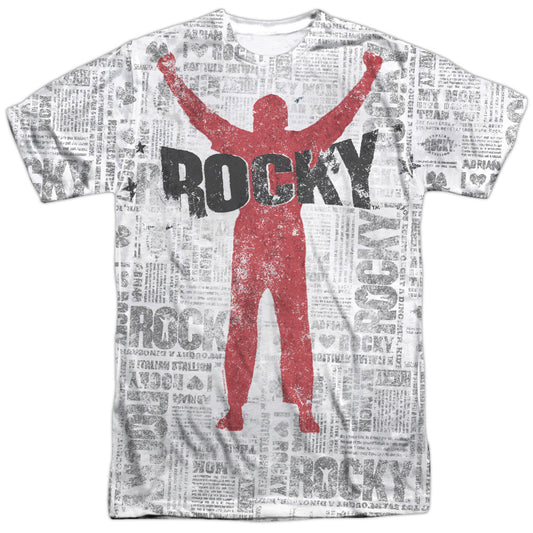 Rocky - News Press - Short Sleeve Adult Poly Crew - White T-shirt