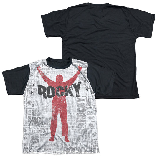 Rocky - News Press - Short Sleeve Youth White Front Black Back   - White T-shirt