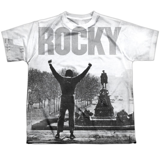 Rocky - Classic Image - Short Sleeve Youth Poly Crew - White T-shirt