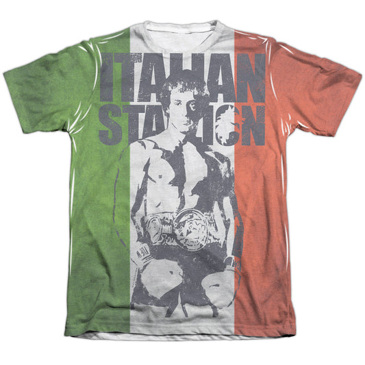 Rocky - Stallion - Adult Poly/cotton Short Sleeve Tee - White T-shirt