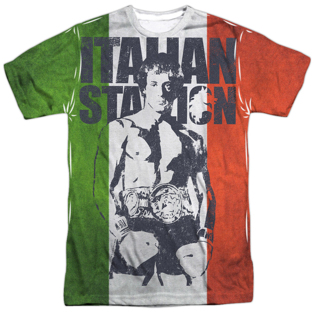 Rocky - Stallion - Short Sleeve Adult Poly Crew - White T-shirt