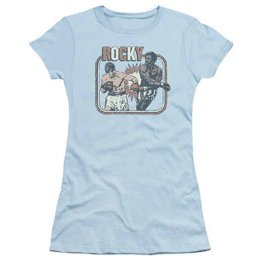 Rocky - Big Fight - Short Sleeve Junior Sheer - Light Blue T-shirt