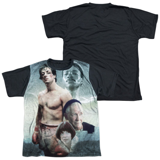 Rocky - Montage - Short Sleeve Youth White Front Black Back   - White T-shirt