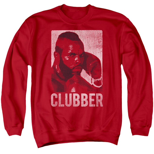 Rocky Iii - Clubber Lang - Adult Crewneck Sweatshirt - Red
