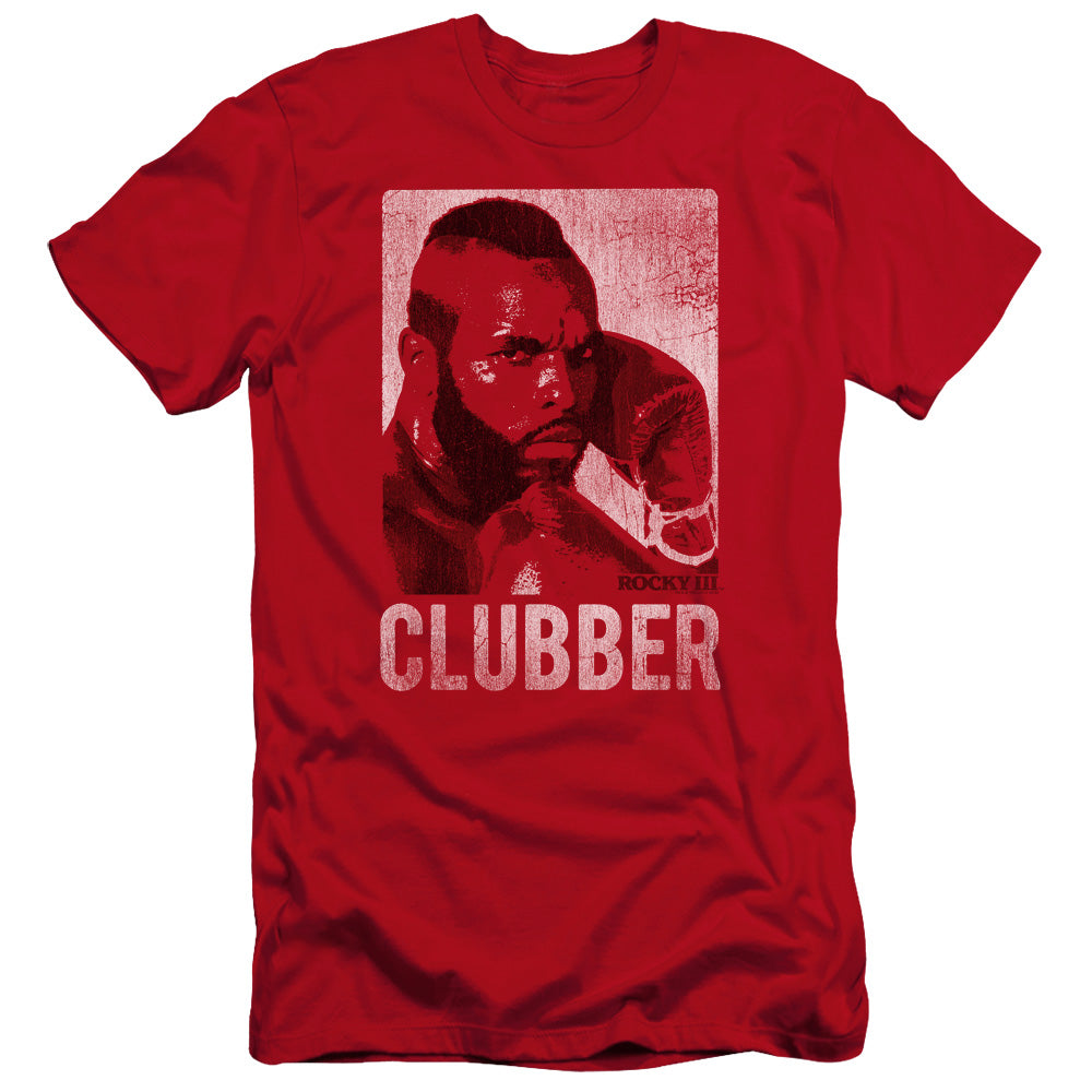 Rocky Iii - Clubber Lang-premuim Canvas Adult Slim Fit 30/1 - Red