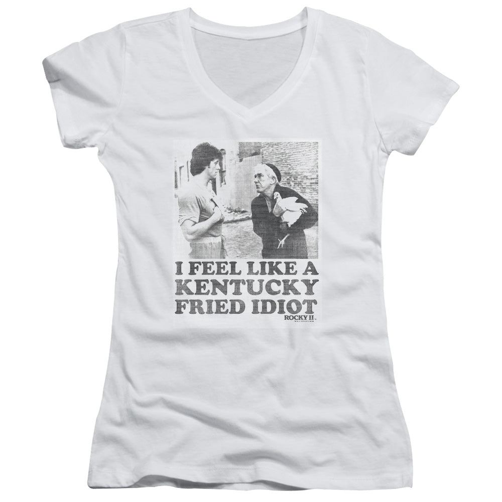 Rocky - Fried Idiot-junior V-neck - White