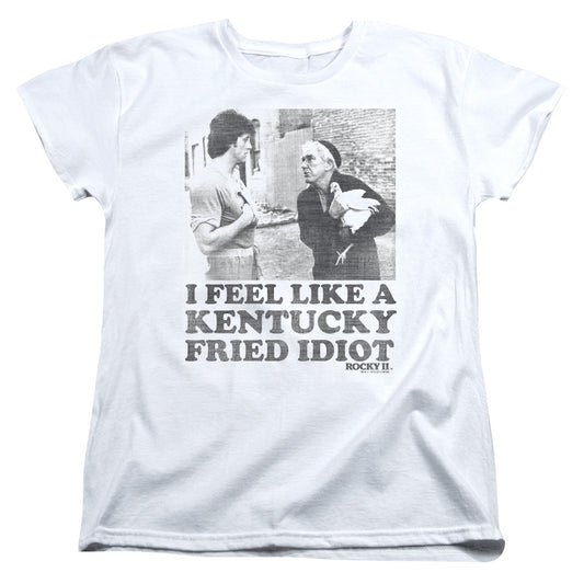 Rocky - Fried Idiot - Short Sleeve Womens Tee - White T-shirt