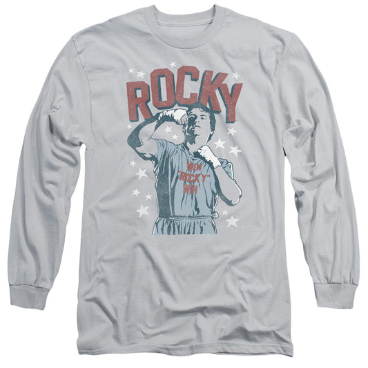 Rocky - In Training - Long Sleeve Adult 18/1 - Silver T-shirt