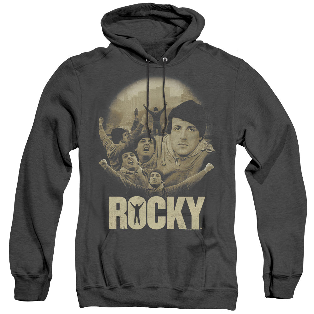 Rocky - Feeling Strong - Adult Heather Hoodie - Black