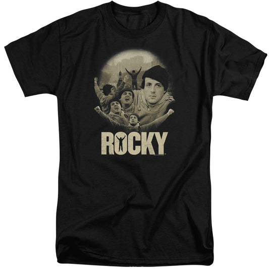Rocky - Feeling Strong - Short Sleeve Adult Tall - Black T-shirt