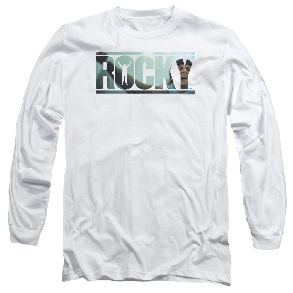 Rocky - Cutout Logo - Long Sleeve Adult 18/1 - White T-shirt