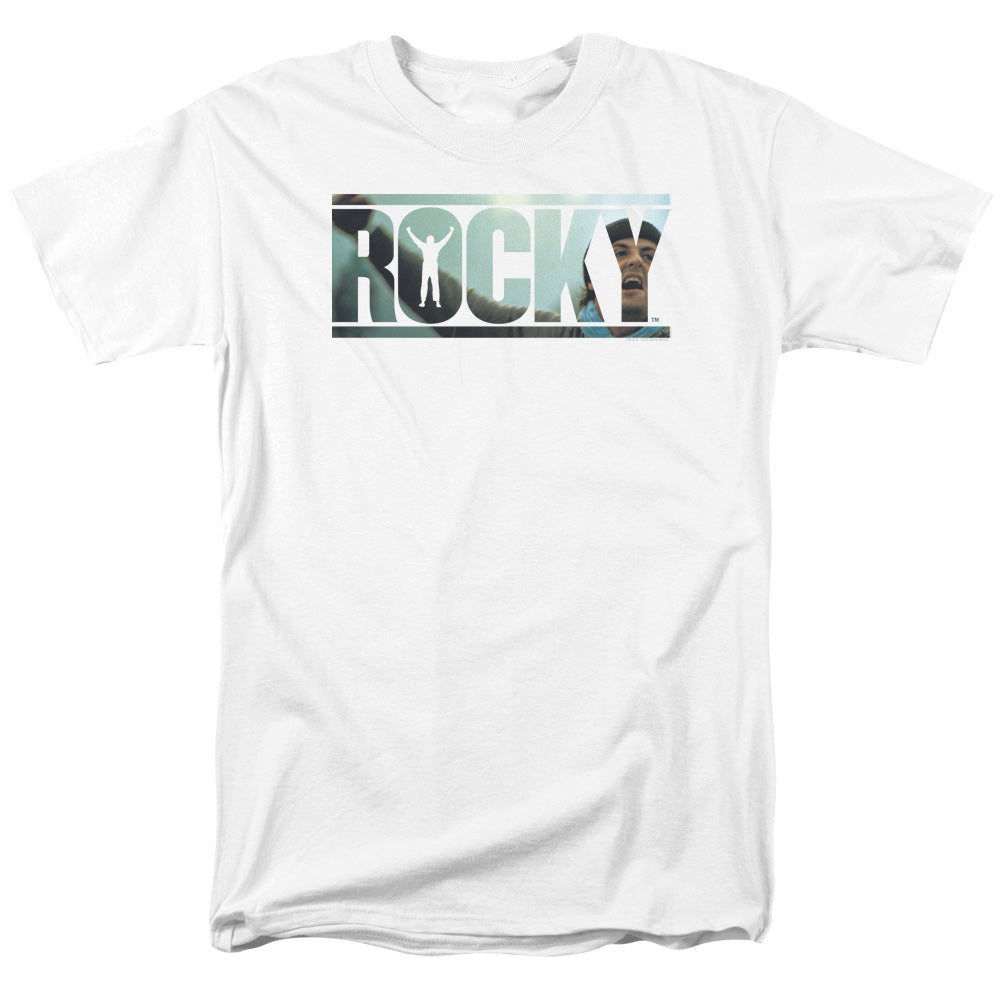 Rocky - Cutout Logo - Short Sleeve Adult 18/1 - White T-shirt