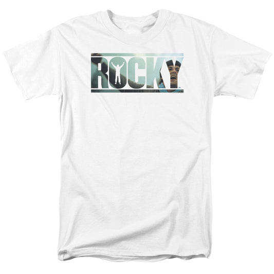 Rocky - Cutout Logo - Short Sleeve Adult 18/1 - White T-shirt