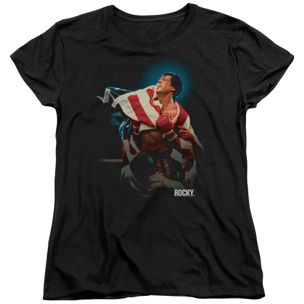 Rocky - Victory - Short Sleeve Womens Tee - Black T-shirt