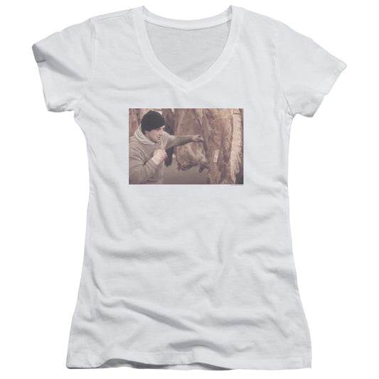 Rocky - Meat Locker-junior V-neck - White
