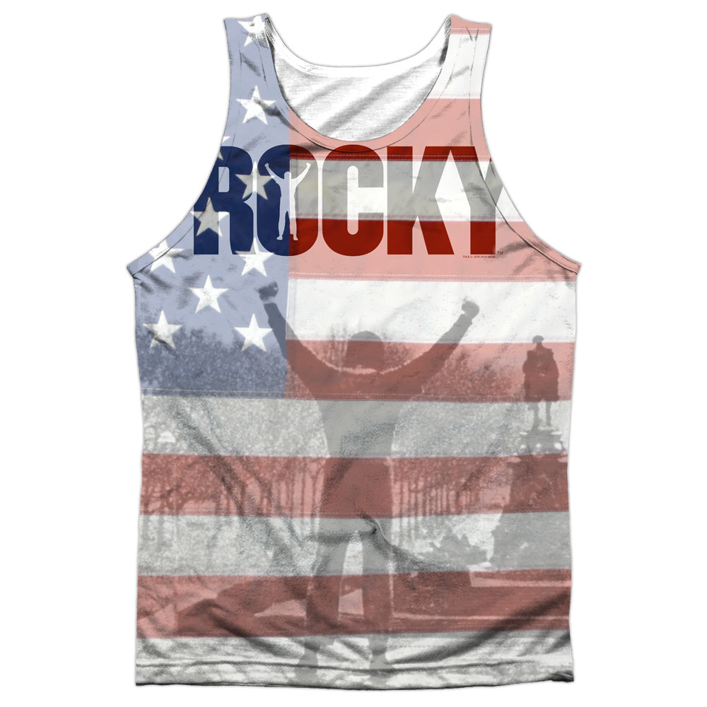 Rocky - America - Adult 100% Poly Tank Top - White