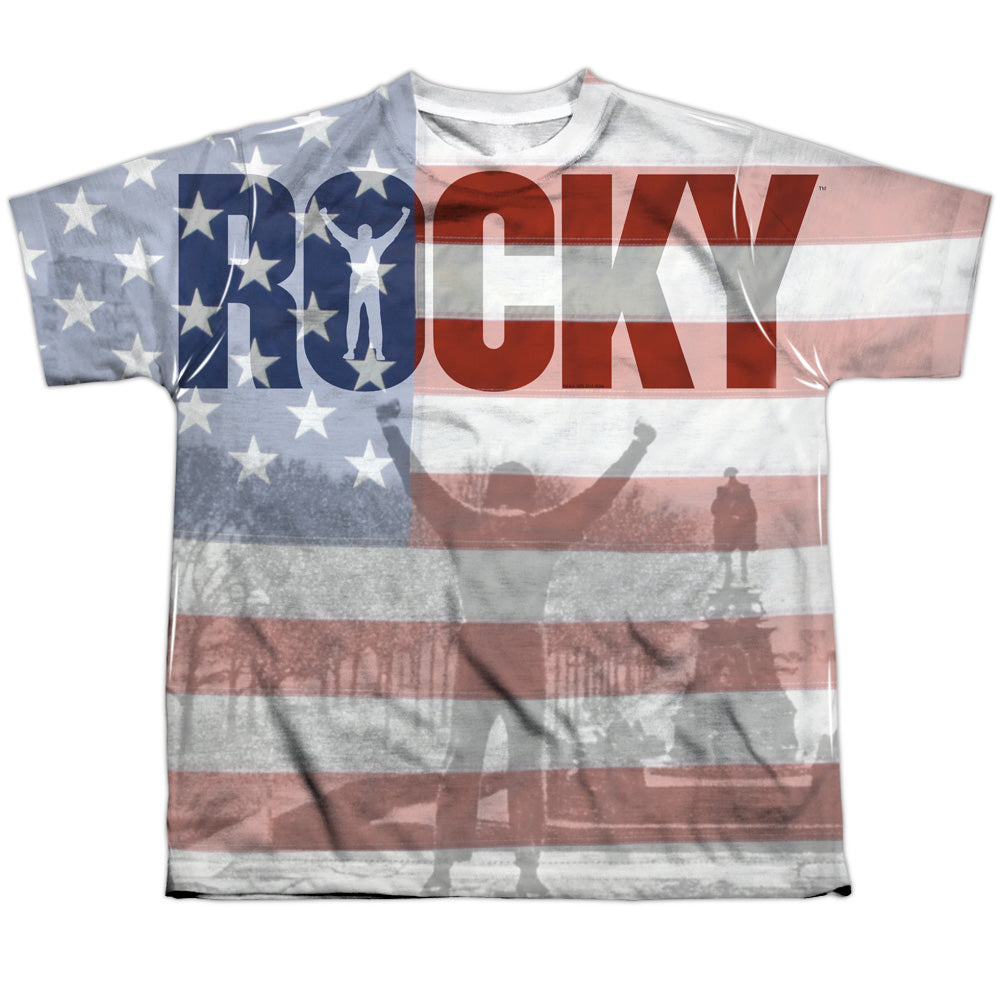Rocky - America - Short Sleeve Youth Poly Crew - White T-shirt