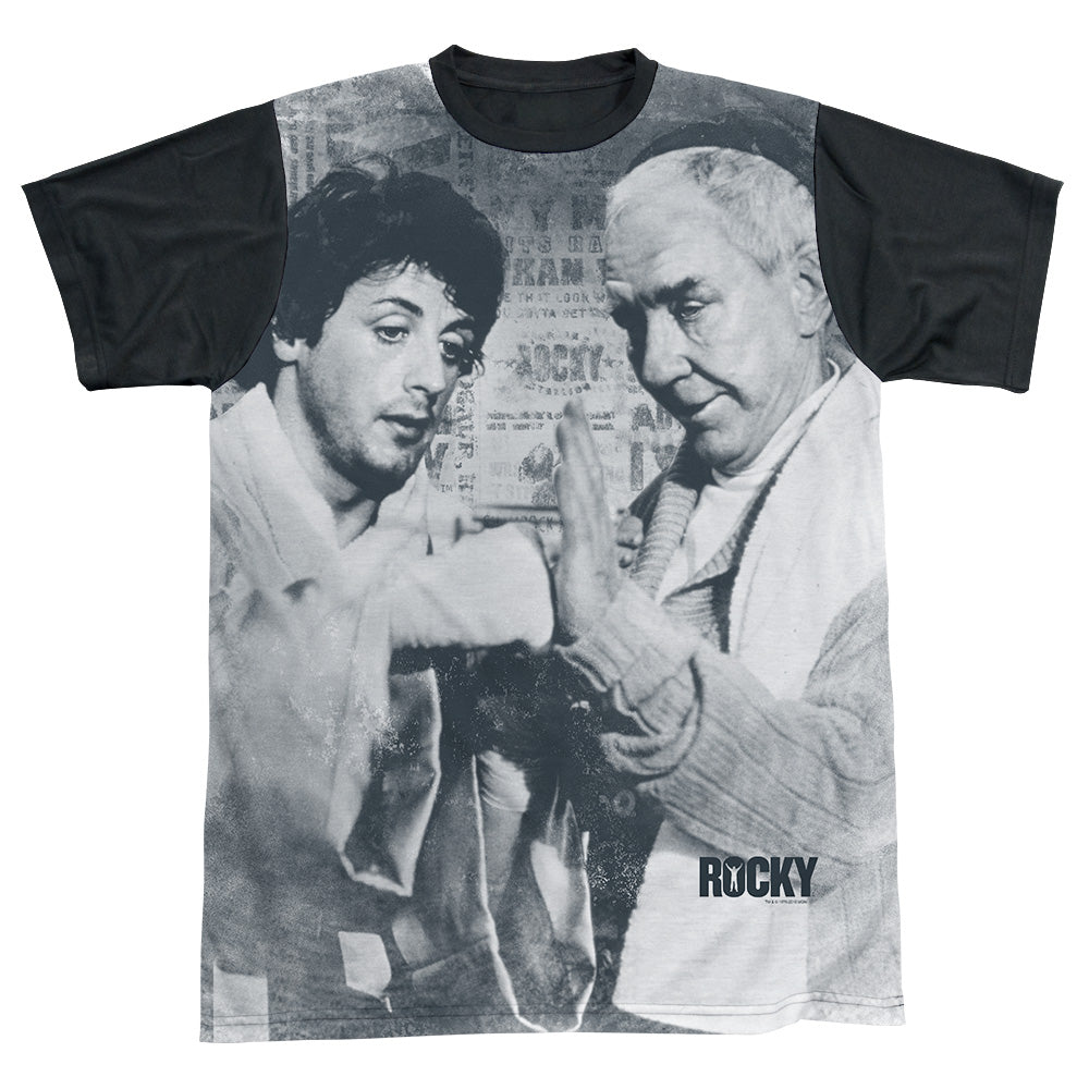 Rocky - Ready - Short Sleeve Adult White Front Black Back   - White T-shirt