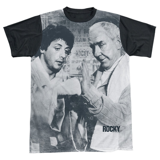 Rocky - Ready - Short Sleeve Adult White Front Black Back   - White T-shirt