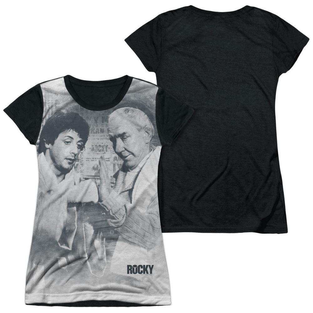Rocky - Ready - Short Sleeve Junior Poly Black Back - White T-shirt