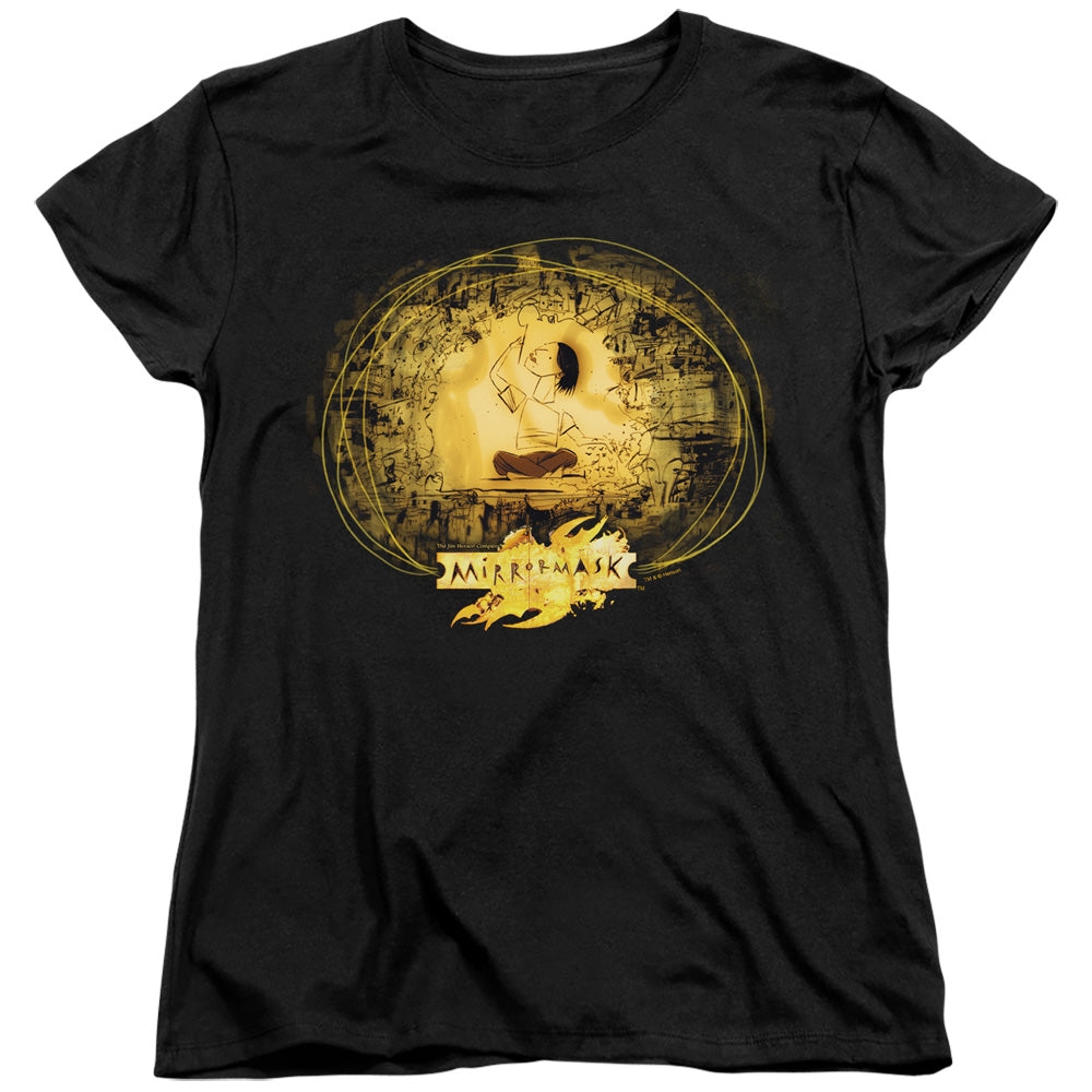 Mirrormask - Sketch - Short Sleeve Womens Tee - Black T-shirt