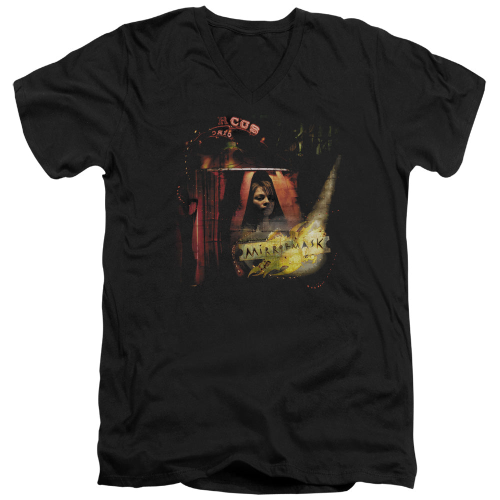 Mirrormask - Big Top Poster - Short Sleeve Adult V-neck - Black T-shirt